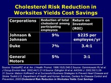 Cost Savings from Cholesterol Reduction