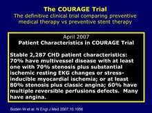 COURAGE Trial Patient Characteristics