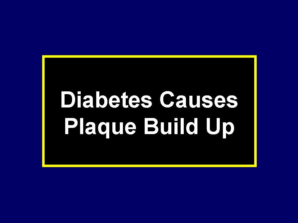 Diabetes Causes Plaque Build Up