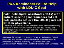 PDA Reminder Did Not Help