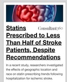 Statin Presecribed to Less Than Half of Stroke Patients
